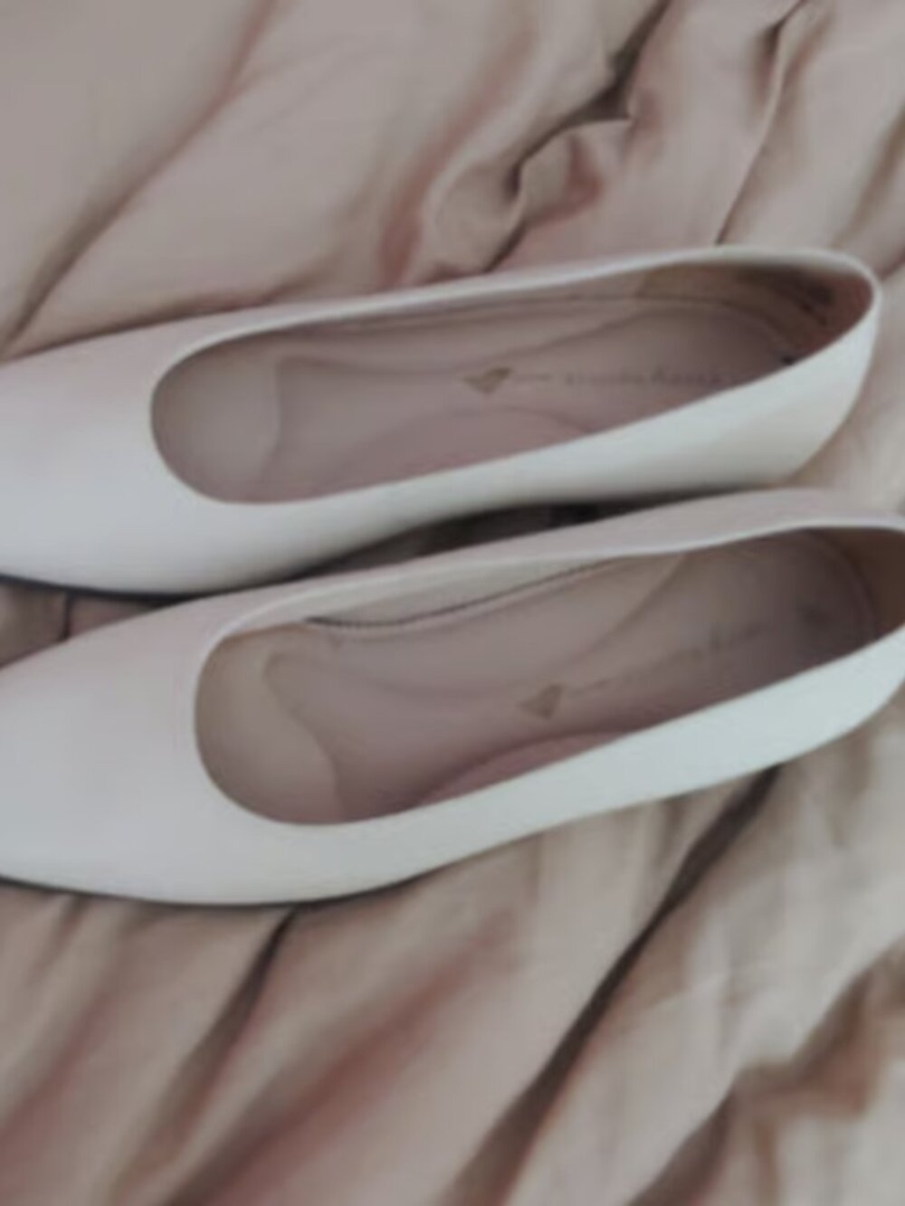 White Wide Fit Low Block Heel Pumps